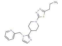 2-({2-[1-(5-propyl-1,3,4-thiadiazol-2-yl)-4-piperidinyl]-1H-imidazol-1-yl}methyl)pyridine
