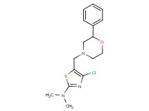 4-chloro-N,N-dimethyl-5-[(2-phenylmorpholin-4-yl)methyl]-1,3-thiazol-2-amine