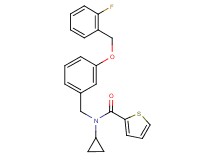 N-cyclopropyl-N-{3-[(2-fluorobenzyl)oxy]benzyl}-2-thiophenecarboxamide