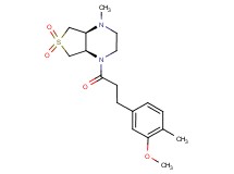 (4aS*,7aR*)-1-[3-(3-methoxy-4-methylphenyl)propanoyl]-4-methyloctahydrothieno[3,4-b]pyrazine 6,6-dioxide
