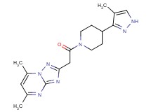 5,7-dimethyl-2-{2-[4-(4-methyl-1H-pyrazol-3-yl)piperidin-1-yl]-2-oxoethyl}[1,2,4]triazolo[1,5-a]pyrimidine