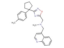 N-methyl-1-{3-[1-(4-methylphenyl)cyclopentyl]-1,2,4-oxadiazol-5-yl}-N-(4-quinolinylmethyl)methanamine