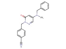 4-{[4-[benzyl(methyl)amino]-6-oxo-1(6H)-pyridazinyl]methyl}benzonitrile