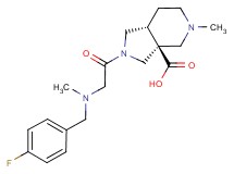 (3aS*,7aR*)-2-[N-(4-fluorobenzyl)-N-methylglycyl]-5-methyloctahydro-3aH-pyrrolo[3,4-c]pyridine-3a-carboxylic acid