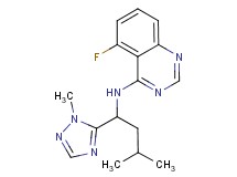 5-fluoro-N-[3-methyl-1-(1-methyl-1H-1,2,4-triazol-5-yl)butyl]quinazolin-4-amine