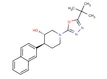 (3S*,4S*)-1-(5-tert-butyl-1,3,4-oxadiazol-2-yl)-4-(2-naphthyl)piperidin-3-ol