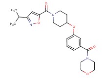 4-[3-({1-[(3-isopropyl-5-isoxazolyl)carbonyl]-4-piperidinyl}oxy)benzoyl]morpholine