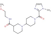 N-(2-methoxyethyl)-1'-[(1-methyl-1H-imidazol-2-yl)carbonyl]-1,4'-bipiperidine-3-carboxamide