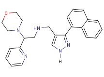 2-(4-morpholinyl)-N-{[3-(1-naphthyl)-1H-pyrazol-4-yl]methyl}-2-(2-pyridinyl)ethanamine