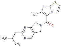 2-isobutyl-6-[(6-methylimidazo[2,1-b][1,3]thiazol-5-yl)carbonyl]-6,7-dihydro-5H-pyrrolo[3,4-d]pyrimidine