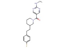 5-({3-[2-(4-fluorophenyl)ethyl]-1-piperidinyl}carbonyl)-N-methyl-2-pyrimidinamine