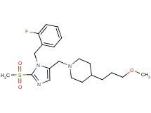 1-{[1-(2-fluorobenzyl)-2-(methylsulfonyl)-1H-imidazol-5-yl]methyl}-4-(3-methoxypropyl)piperidine