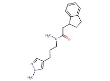 2-(2,3-dihydro-1H-inden-1-yl)-N-methyl-N-[3-(1-methyl-1H-pyrazol-4-yl)propyl]acetamide