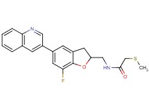 N-{[7-fluoro-5-(3-quinolinyl)-2,3-dihydro-1-benzofuran-2-yl]methyl}-2-(methylthio)acetamide