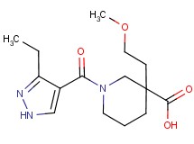 1-[(3-ethyl-1H-pyrazol-4-yl)carbonyl]-3-(2-methoxyethyl)-3-piperidinecarboxylic acid