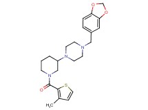 1-(1,3-benzodioxol-5-ylmethyl)-4-{1-[(3-methyl-2-thienyl)carbonyl]-3-piperidinyl}piperazine