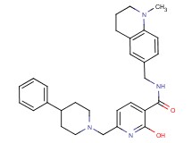 2-hydroxy-N-[(1-methyl-1,2,3,4-tetrahydro-6-quinolinyl)methyl]-6-[(4-phenyl-1-piperidinyl)methyl]nicotinamide