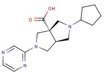 (3aS*,6aS*)-2-cyclopentyl-5-pyrazin-2-ylhexahydropyrrolo[3,4-c]pyrrole-3a(1H)-carboxylic acid