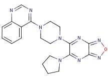 4-{4-[6-(1-pyrrolidinyl)[1,2,5]oxadiazolo[3,4-b]pyrazin-5-yl]-1-piperazinyl}quinazoline