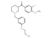 (3-fluoro-4-methoxyphenyl){1-[3-(2-hydroxyethoxy)benzyl]-3-piperidinyl}methanone