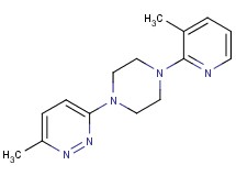 3-methyl-6-[4-(3-methyl-2-pyridinyl)-1-piperazinyl]pyridazine