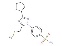 4-{3-cyclopentyl-5-[(methylthio)methyl]-1H-1,2,4-triazol-1-yl}benzenesulfonamide