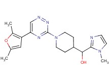 {1-[5-(2,5-dimethyl-3-furyl)-1,2,4-triazin-3-yl]-4-piperidinyl}(1-methyl-1H-imidazol-2-yl)methanol