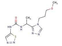 N-{1-[4-(3-methoxypropyl)-4H-1,2,4-triazol-3-yl]ethyl}-N'-1,2,3-thiadiazol-5-ylurea