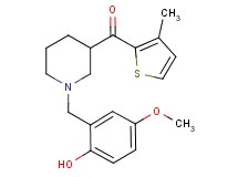 [1-(2-hydroxy-5-methoxybenzyl)-3-piperidinyl](3-methyl-2-thienyl)methanone