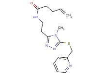N-(2-{4-methyl-5-[(2-pyridinylmethyl)thio]-4H-1,2,4-triazol-3-yl}ethyl)-4-pentenamide