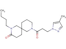 2-butyl-8-[3-(4-methyl-1H-pyrazol-1-yl)propanoyl]-2,8-diazaspiro[5.5]undecan-3-one