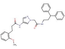 N-(1-{2-[(3,3-diphenylpropyl)amino]-2-oxoethyl}-1H-pyrazol-4-yl)-3-(2-methoxyphenyl)propanamide