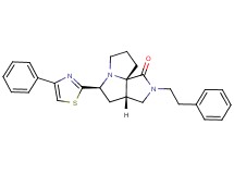 (3aS*,5S*,9aS*)-2-(2-phenylethyl)-5-(4-phenyl-1,3-thiazol-2-yl)hexahydro-7H-pyrrolo[3,4-g]pyrrolizin-1(2H)-one
