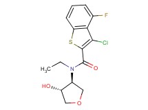 3-chloro-N-ethyl-4-fluoro-N-[(3S*,4R*)-4-hydroxytetrahydro-3-furanyl]-1-benzothiophene-2-carboxamide