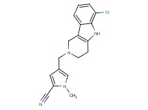 4-[(6-chloro-1,3,4,5-tetrahydro-2H-pyrido[4,3-b]indol-2-yl)methyl]-1-methyl-1H-pyrrole-2-carbonitrile