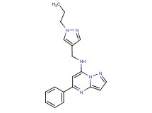 5-phenyl-N-[(1-propyl-1H-pyrazol-4-yl)methyl]pyrazolo[1,5-a]pyrimidin-7-amine