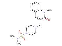 N,N-dimethyl-4-[(1-methyl-2-oxo-1,2-dihydroquinolin-3-yl)methyl]piperazine-1-sulfonamide