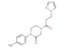 1-(4-methylphenyl)-4-[3-(1H-pyrazol-1-yl)propanoyl]-2-piperazinone