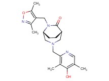 rel-(1S,5R)-6-[(3,5-dimethyl-4-isoxazolyl)methyl]-3-[(4-hydroxy-3,5-dimethyl-2-pyridinyl)methyl]-3,6-diazabicyclo[3.2.2]nonan-7-one