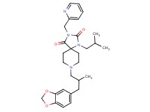 8-[3-(1,3-benzodioxol-5-yl)-2-methylpropyl]-1-isobutyl-3-(2-pyridinylmethyl)-1,3,8-triazaspiro[4.5]decane-2,4-dione