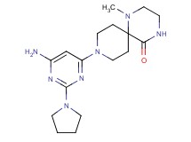 9-(6-amino-2-pyrrolidin-1-ylpyrimidin-4-yl)-1-methyl-1,4,9-triazaspiro[5.5]undecan-5-one