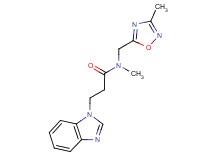 3-(1H-benzimidazol-1-yl)-N-methyl-N-[(3-methyl-1,2,4-oxadiazol-5-yl)methyl]propanamide