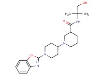 1'-(1,3-benzoxazol-2-yl)-N-(2-hydroxy-1,1-dimethylethyl)-1,4'-bipiperidine-3-carboxamide