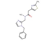 N-[(1-benzyl-1H-imidazol-2-yl)methyl]-N-methyl-2-(2-methyl-1,3-thiazol-4-yl)acetamide