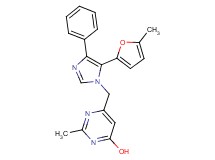 2-methyl-6-{[5-(5-methyl-2-furyl)-4-phenyl-1H-imidazol-1-yl]methyl}pyrimidin-4-ol