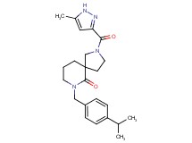 7-(4-isopropylbenzyl)-2-[(5-methyl-1H-pyrazol-3-yl)carbonyl]-2,7-diazaspiro[4.5]decan-6-one