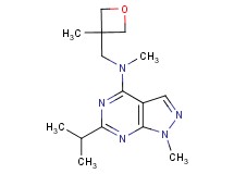 6-isopropyl-N,1-dimethyl-N-[(3-methyl-3-oxetanyl)methyl]-1H-pyrazolo[3,4-d]pyrimidin-4-amine