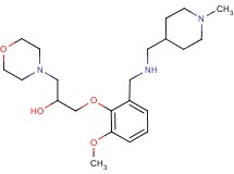 1-[2-methoxy-6-({[(1-methyl-4-piperidinyl)methyl]amino}methyl)phenoxy]-3-(4-morpholinyl)-2-propanol