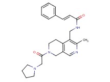 (2E)-N-{[3-methyl-7-(1-pyrrolidinylacetyl)-5,6,7,8-tetrahydro-2,7-naphthyridin-4-yl]methyl}-3-phenylacrylamide