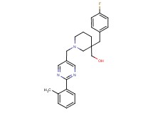 (3-(4-fluorobenzyl)-1-{[2-(2-methylphenyl)-5-pyrimidinyl]methyl}-3-piperidinyl)methanol